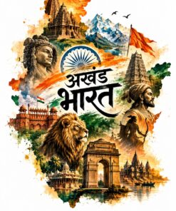 Akhand Bharat T-Shirt design – heritage graphic by AkhandNation