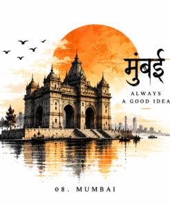 Mumbai Gateway T-Shirt design – heritage graphic by AkhandNation